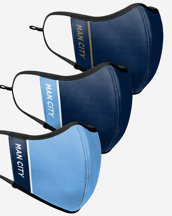 Manchester City FC Premier League Winners 3 Pack Sport Face Cover FOCO - FOCO.com | UK & IRE