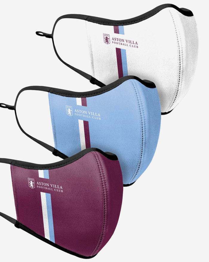 Aston Villa FC Sport 3 Pack Face Cover FOCO - FOCO.com | UK & IRE