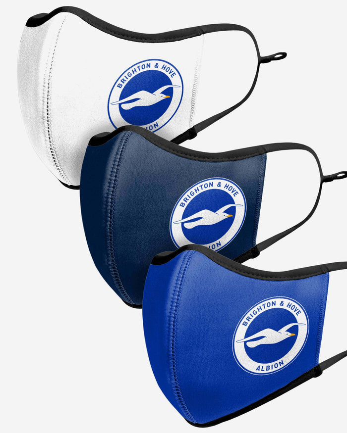 Brighton & Hove Albion FC Sport 3 Pack Face Cover FOCO - FOCO.com | UK & IRE