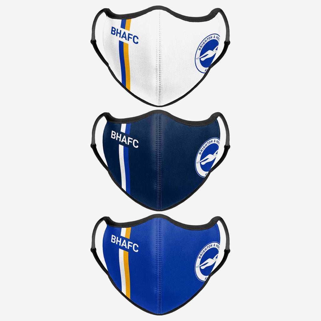 Brighton & Hove Albion FC Sport 3 Pack Face Cover FOCO - FOCO.com | UK & IRE
