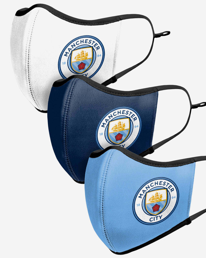 Manchester City FC Sport 3 Pack Face Cover FOCO - FOCO.com | UK & IRE