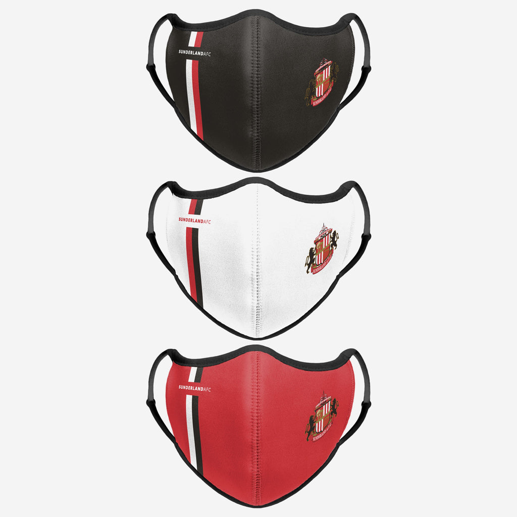 Sunderland AFC Sport 3 Pack Face Cover FOCO - FOCO.com | UK & IRE