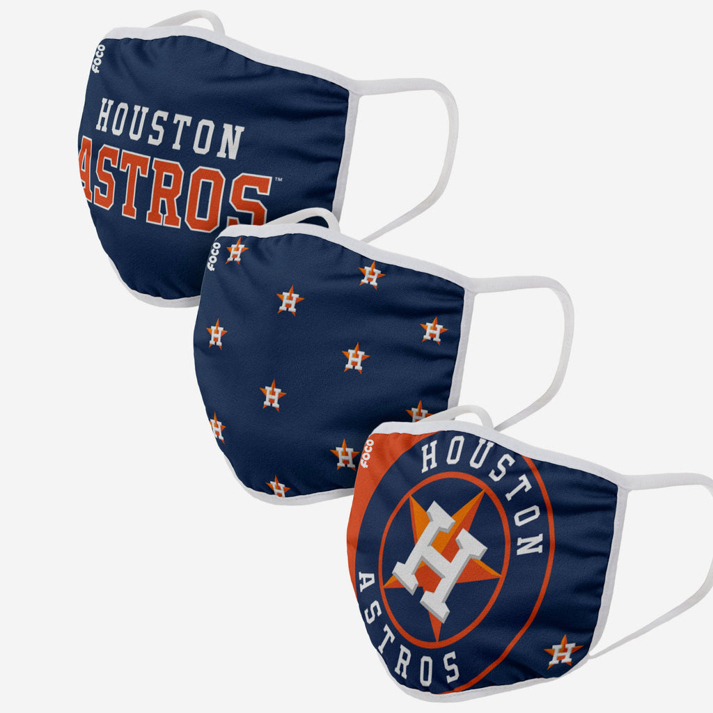 Houston Astros 3 Pack Face Cover FOCO - FOCO.com | UK & IRE