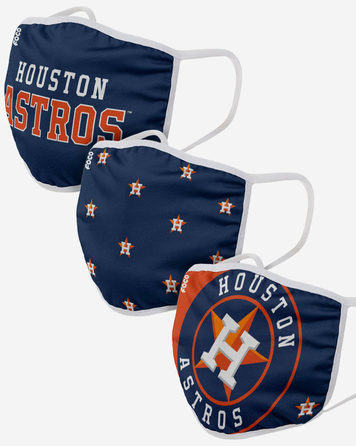 Houston Astros 3 Pack Face Cover FOCO - FOCO.com | UK & IRE