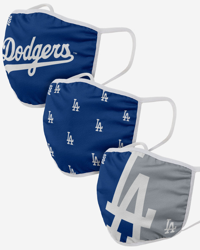 Los Angeles Dodgers 3 Pack Face Cover FOCO - FOCO.com | UK & IRE