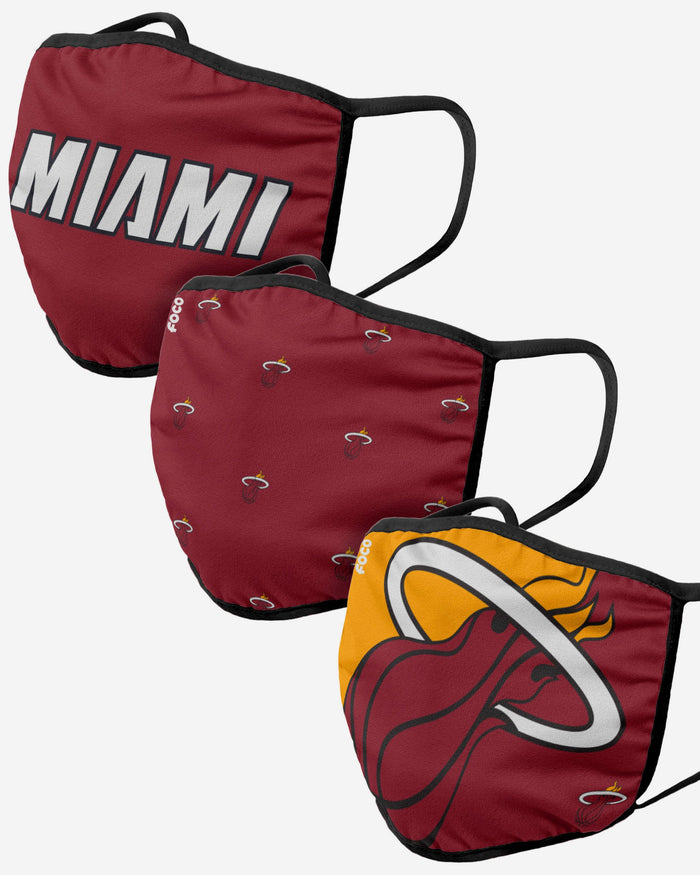 Miami Heat 3 Pack Face Cover FOCO - FOCO.com | UK & IRE