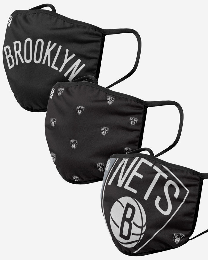 Brooklyn Nets 3 Pack Face Cover FOCO - FOCO.com | UK & IRE