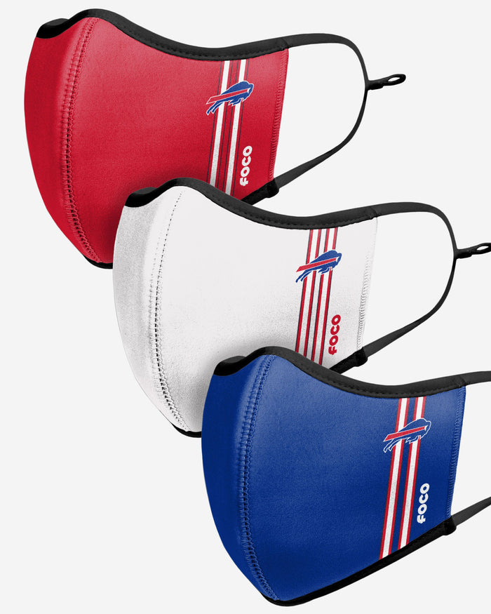 Buffalo Bills Sport 3 Pack Face Cover FOCO - FOCO.com | UK & IRE