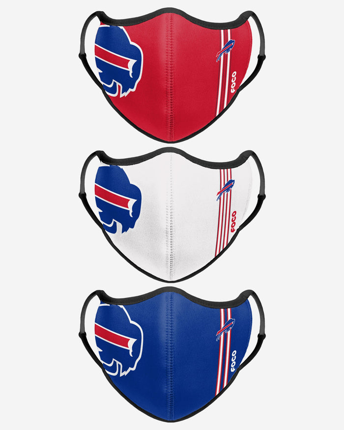 Buffalo Bills Sport 3 Pack Face Cover FOCO - FOCO.com | UK & IRE