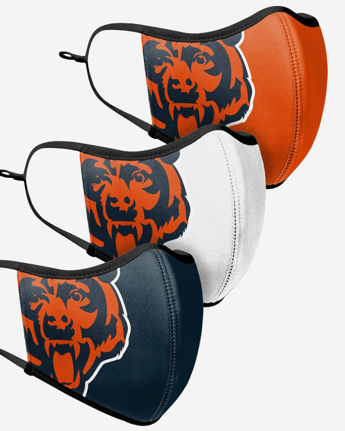 Chicago Bears Sport 3 Pack Face Cover FOCO - FOCO.com | UK & IRE