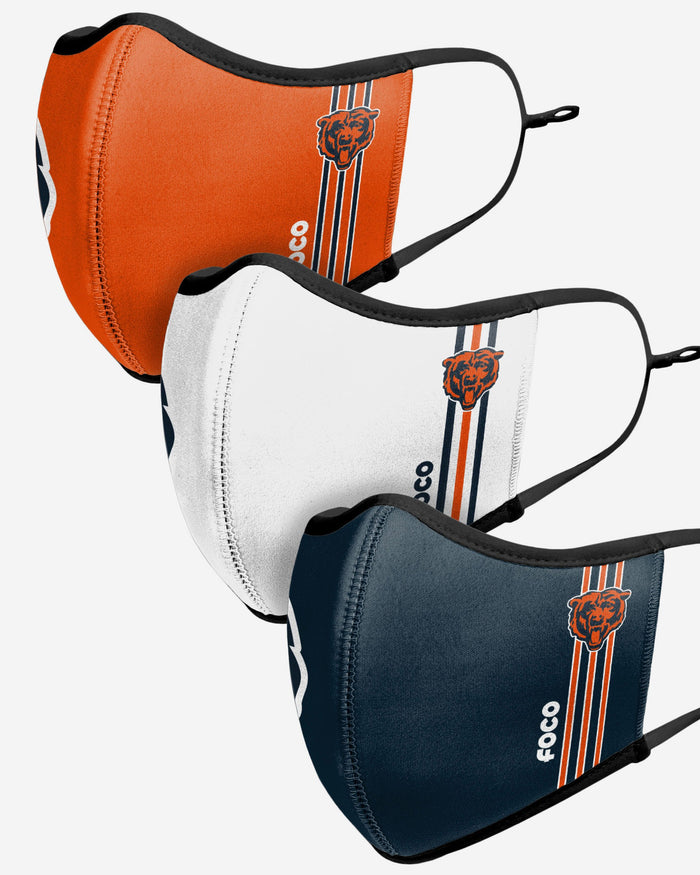 Chicago Bears Sport 3 Pack Face Cover FOCO - FOCO.com | UK & IRE