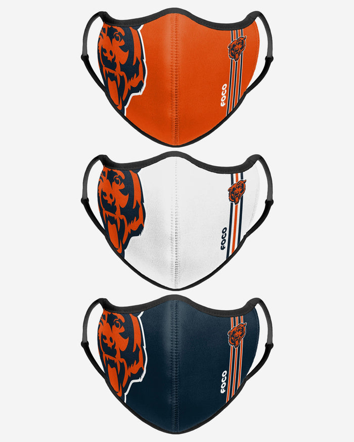 Chicago Bears Sport 3 Pack Face Cover FOCO - FOCO.com | UK & IRE
