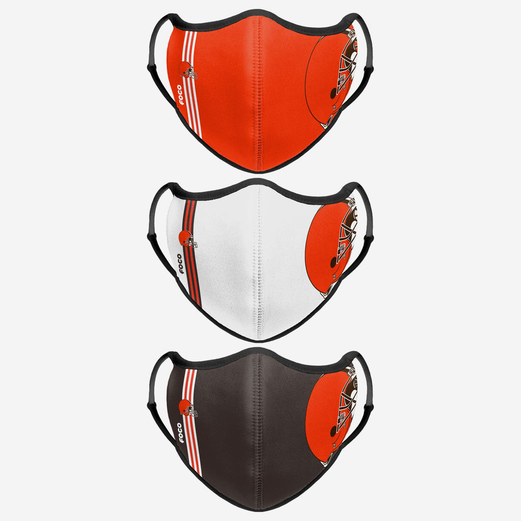 Cleveland Browns Sport 3 Pack Face Cover FOCO - FOCO.com | UK & IRE