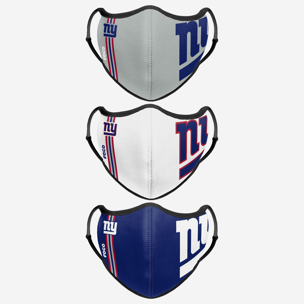 New York Giants Sport 3 Pack Face Cover FOCO - FOCO.com | UK & IRE
