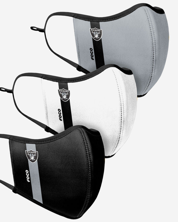 Las Vegas Raiders Sport 3 Pack Face Cover FOCO - FOCO.com | UK & IRE