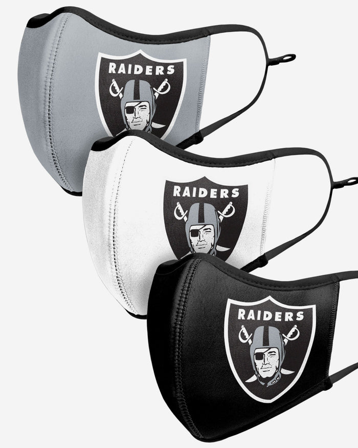 Las Vegas Raiders Sport 3 Pack Face Cover FOCO - FOCO.com | UK & IRE