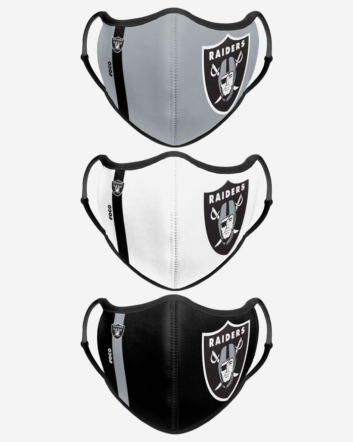 Las Vegas Raiders Sport 3 Pack Face Cover FOCO - FOCO.com | UK & IRE
