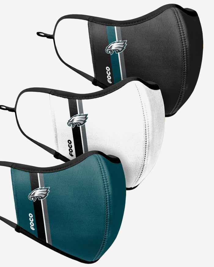 Philadelphia Eagles Sport 3 Pack Face Cover FOCO - FOCO.com | UK & IRE