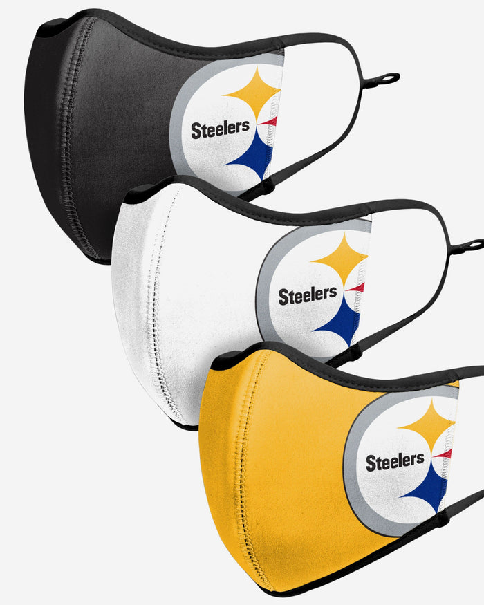 Pittsburgh Steelers Sport 3 Pack Face Cover FOCO - FOCO.com | UK & IRE