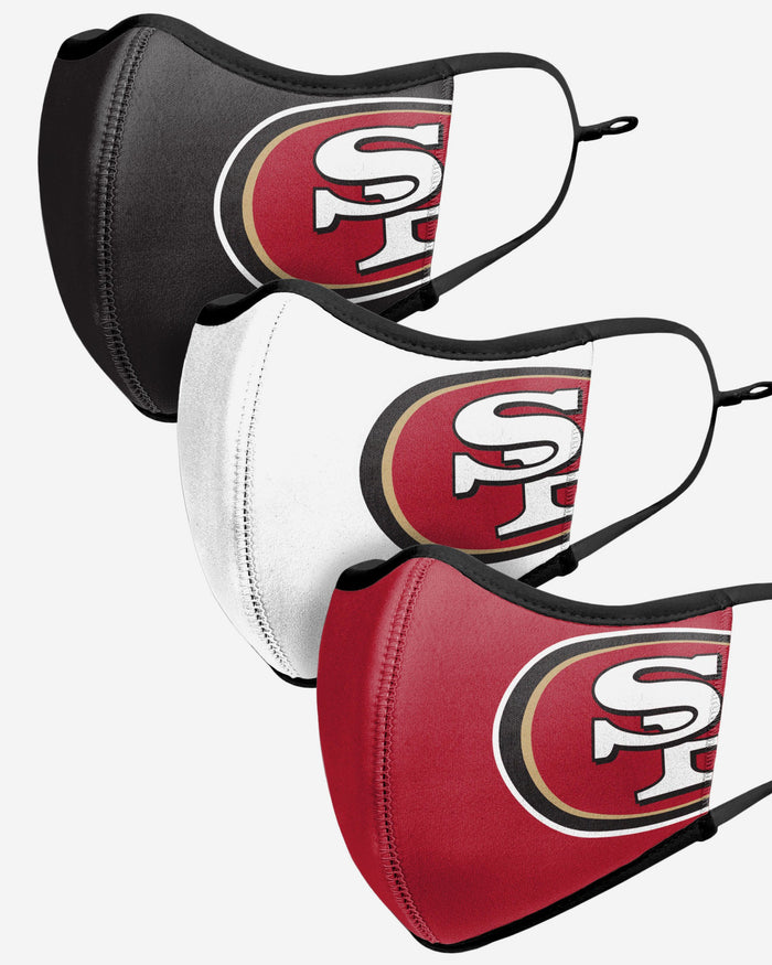 San Francisco 49ers Sport 3 Pack Face Cover FOCO - FOCO.com | UK & IRE