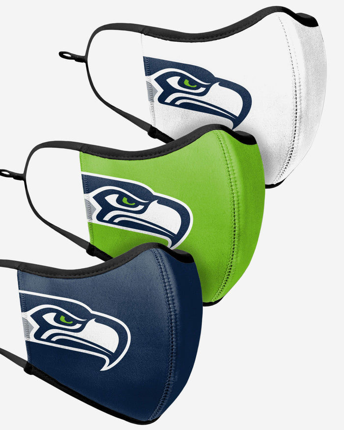 Seattle Seahawks Sport 3 Pack Face Cover FOCO - FOCO.com | UK & IRE