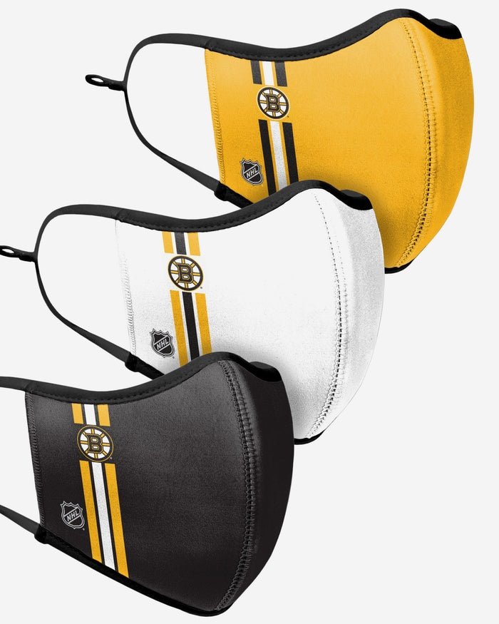 Boston Bruins Sport 3 Pack Face Cover FOCO - FOCO.com | UK & IRE