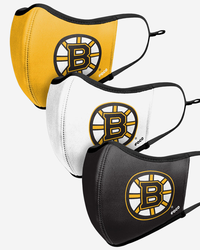 Boston Bruins Sport 3 Pack Face Cover FOCO - FOCO.com | UK & IRE