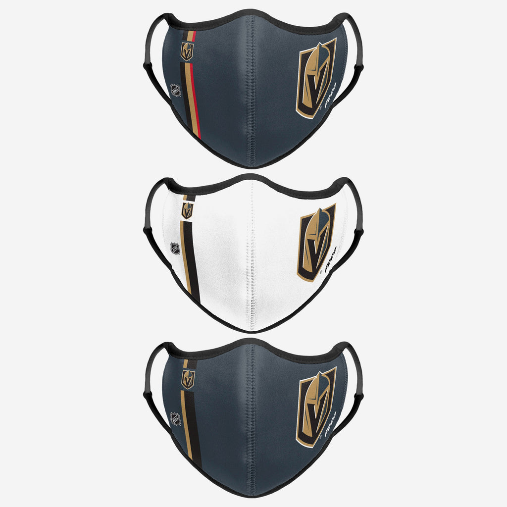 Vegas Golden Knights Sport 3 Pack Face Cover FOCO - FOCO.com | UK & IRE