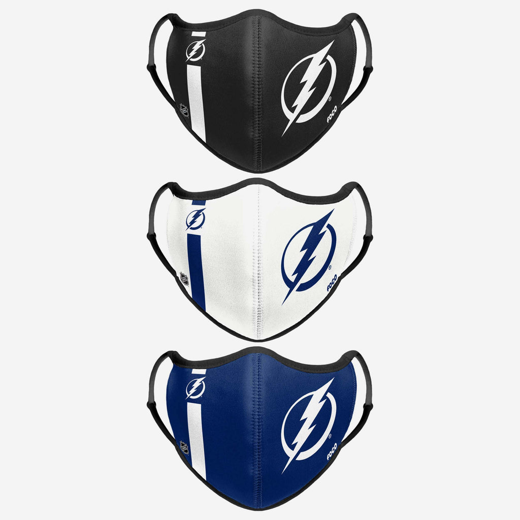 Tampa Bay Lightning Sport 3 Pack Face Cover FOCO - FOCO.com | UK & IRE