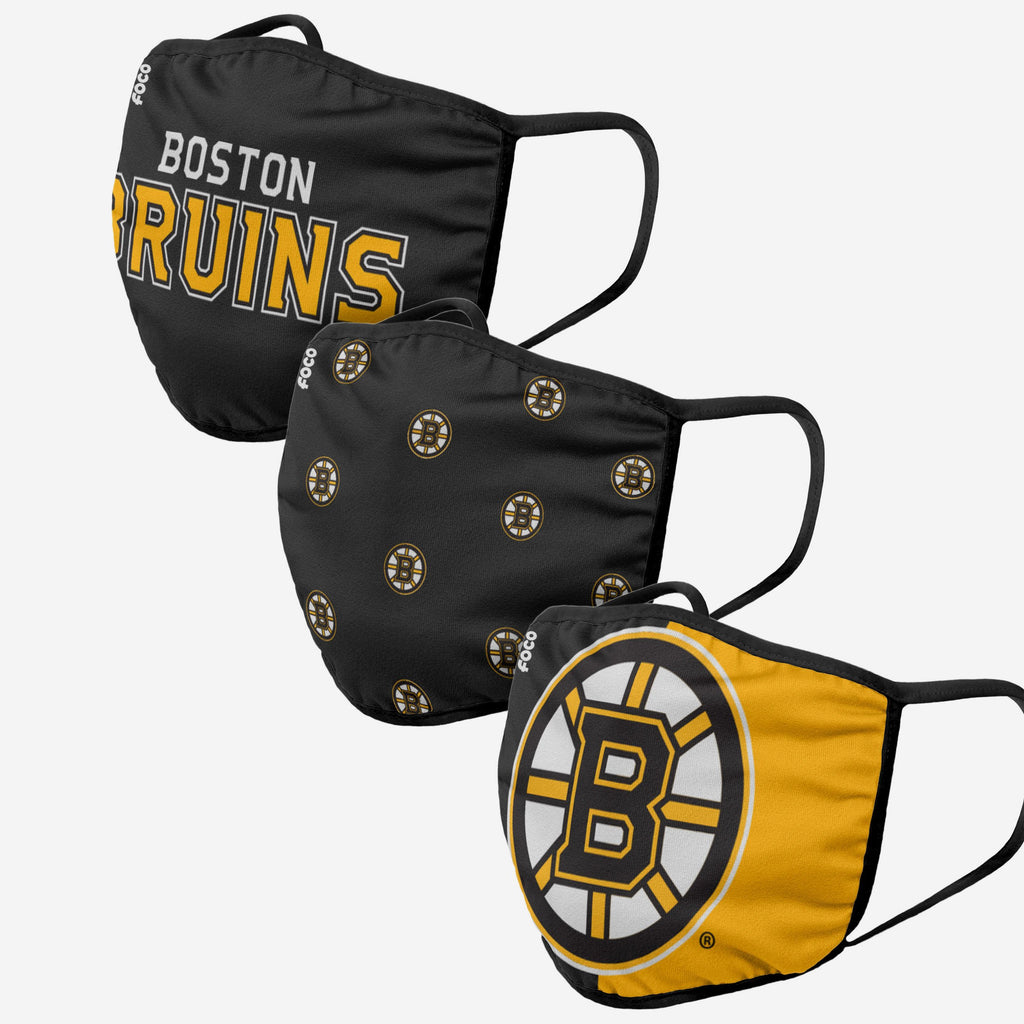 Boston Bruins 3 Pack Face Cover FOCO - FOCO.com | UK & IRE