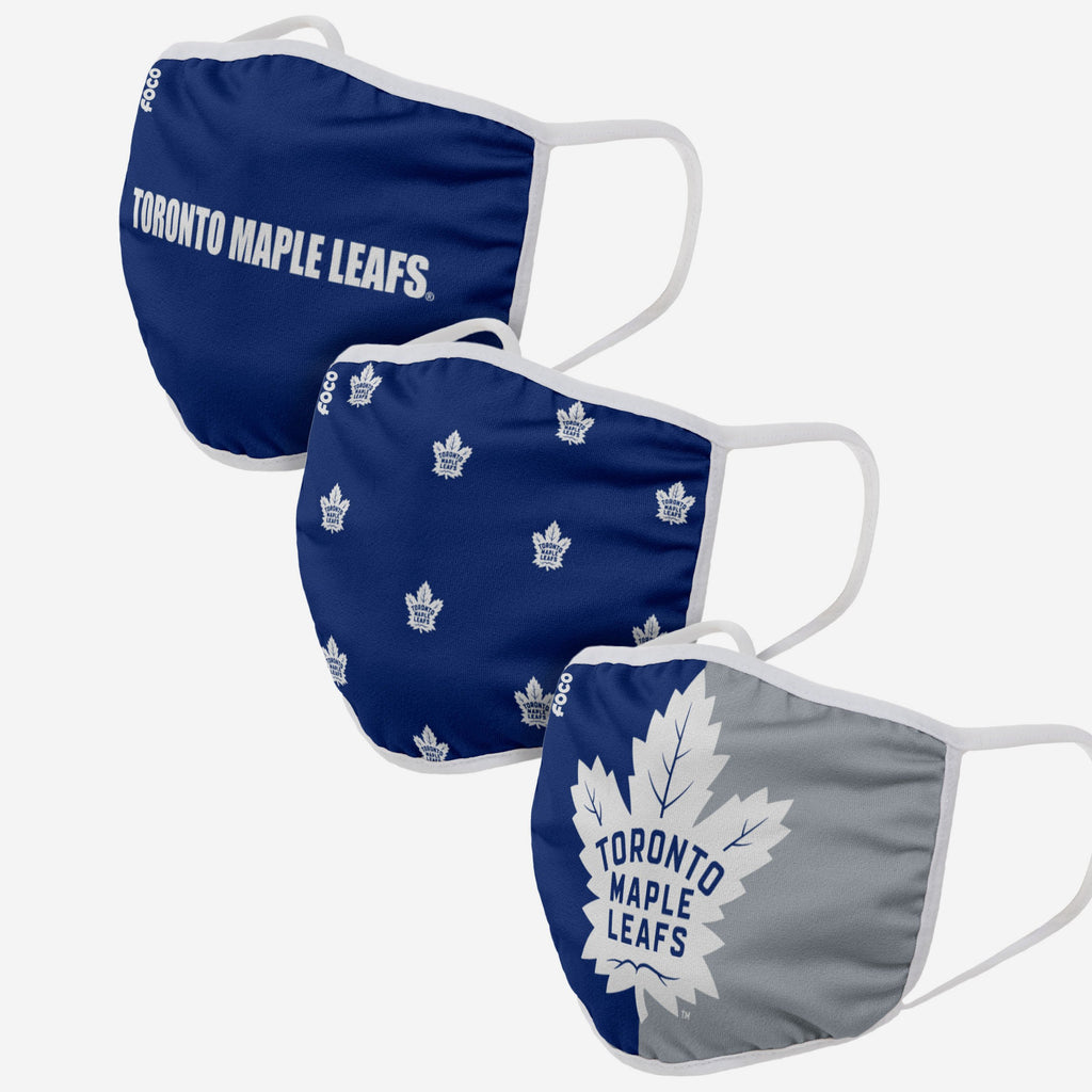 Toronto Maple Leafs 3 Pack Face Cover FOCO - FOCO.com | UK & IRE