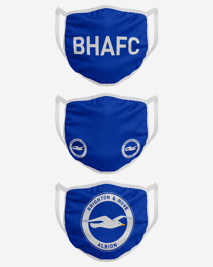 Brighton & Hove Albion FC 3 Pack Face Cover FOCO - FOCO.com | UK & IRE
