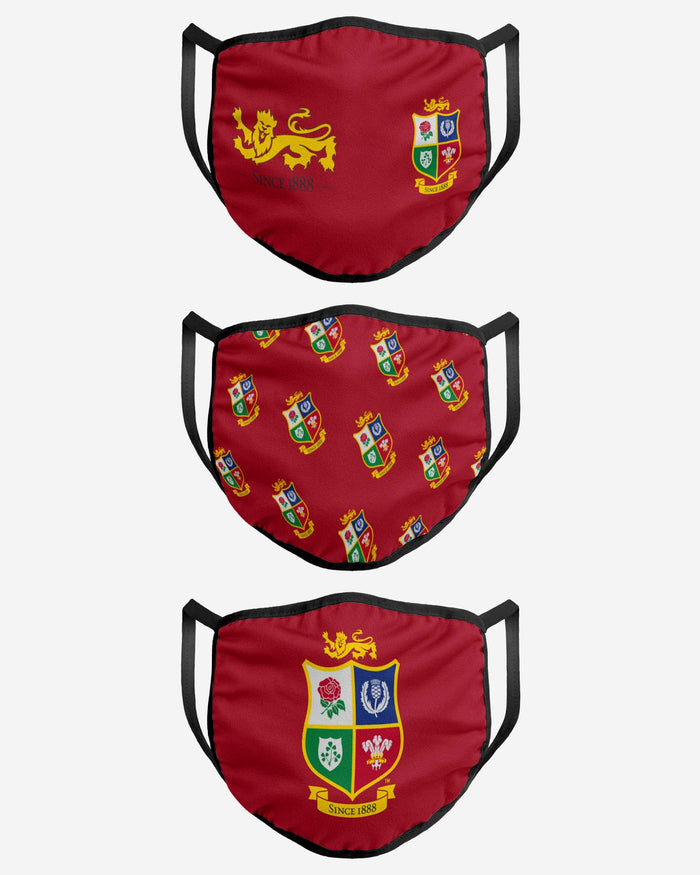 British & Irish Lions 3 Pack Face Cover FOCO - FOCO.com | UK & IRE