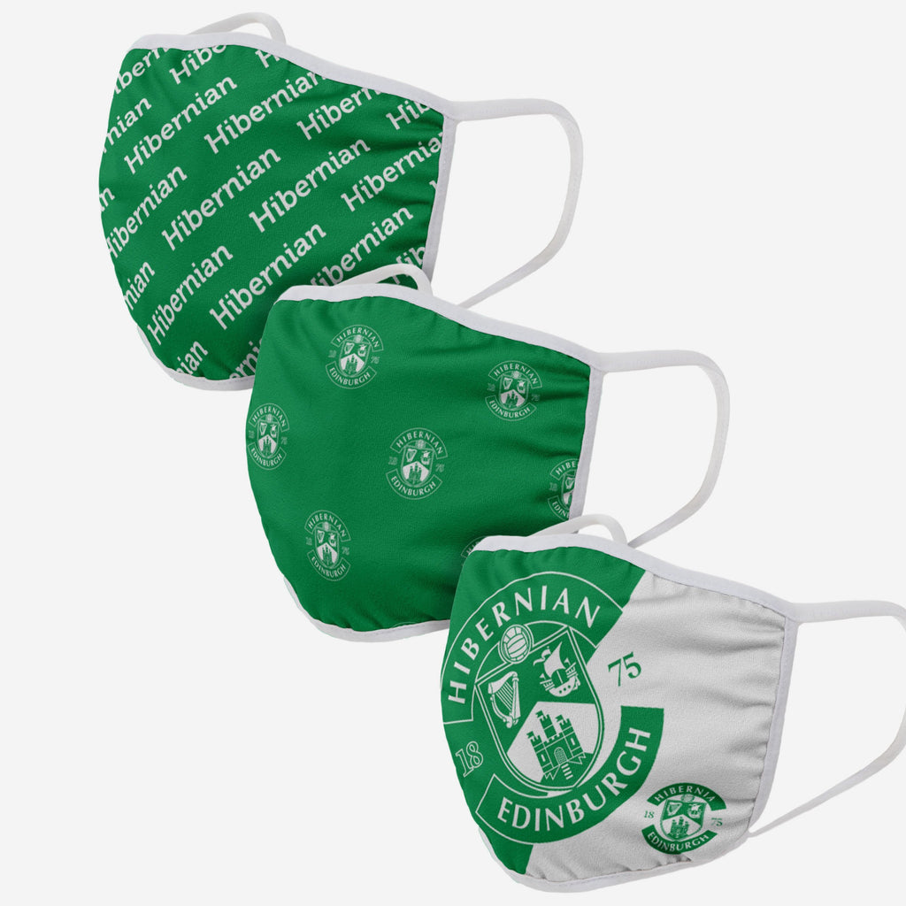Hibernian FC 3 Pack Face Cover FOCO - FOCO.com | UK & IRE