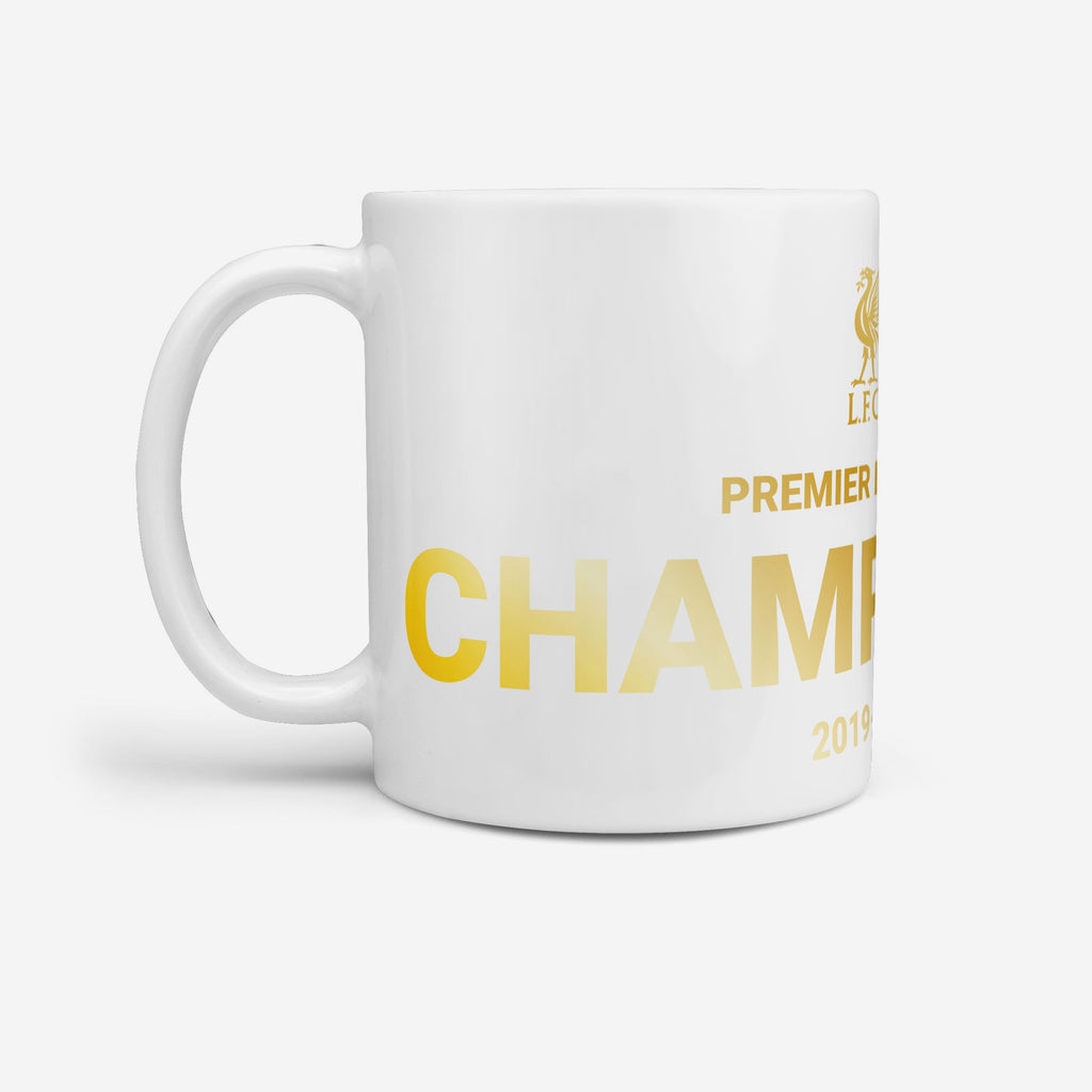 Liverpool FC Champions Gold On White Jumbo Mug FOCO - FOCO.com | UK & IRE