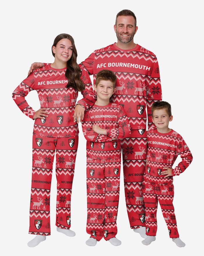 AFC Bournemouth Mens Ugly Pattern Family Holiday Pyjamas FOCO - FOCO.com | UK & IRE