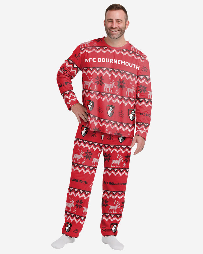 AFC Bournemouth Mens Ugly Pattern Family Holiday Pyjamas FOCO S - FOCO.com | UK & IRE