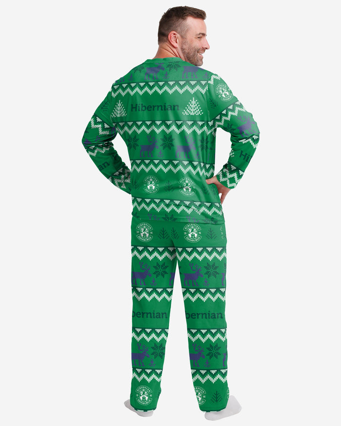 Hibernian FC Mens Ugly Pattern Family Holiday Pyjamas FOCO - FOCO.com | UK & IRE