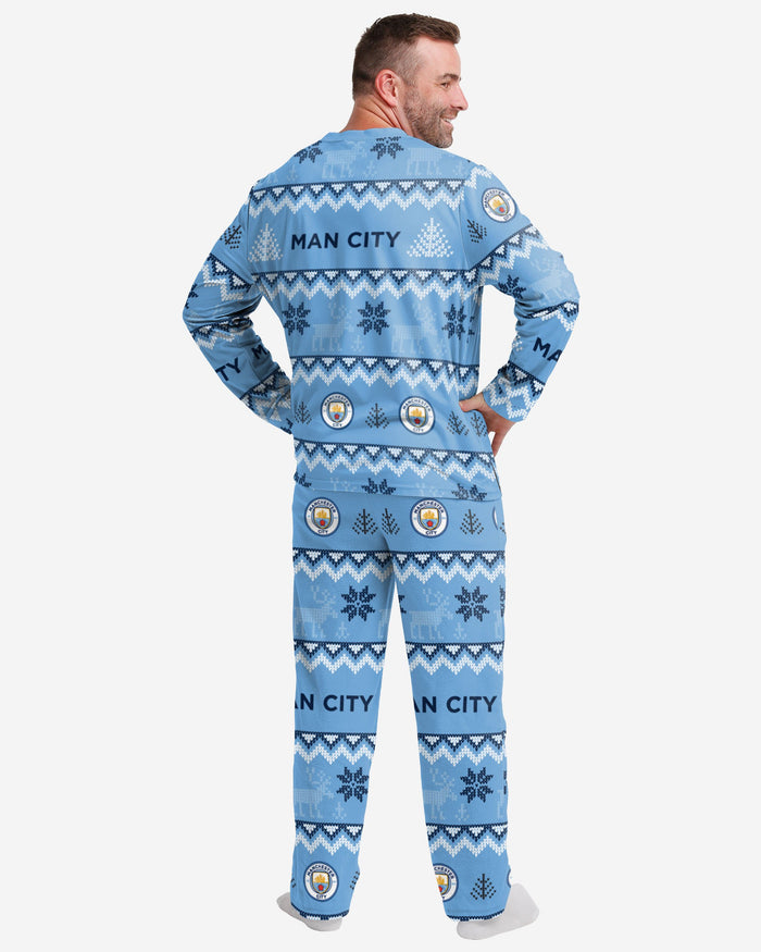 Manchester City FC Mens Ugly Pattern Family Holiday Pyjamas FOCO - FOCO.com | UK & IRE