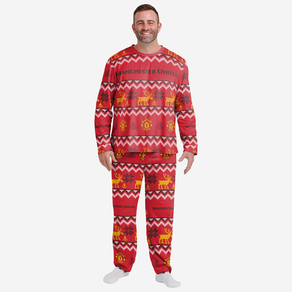 Manchester United FC Mens Ugly Pattern Family Holiday Pyjamas FOCO S - FOCO.com | UK & IRE