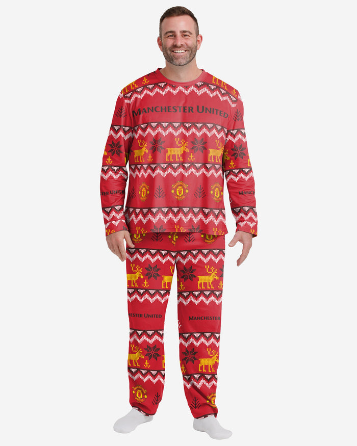 Manchester United FC Mens Ugly Pattern Family Holiday Pyjamas FOCO S - FOCO.com | UK & IRE
