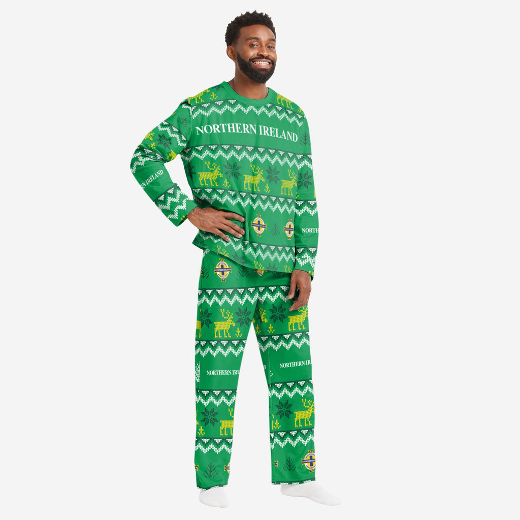 Northern Ireland Mens Ugly Pattern Family Holiday Pyjamas FOCO S - FOCO.com | UK & IRE