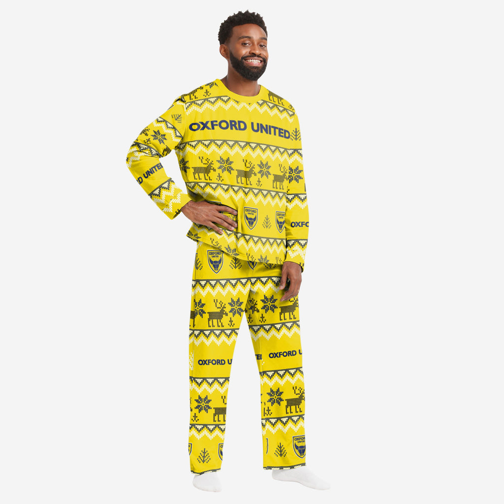 Oxford United FC Mens Ugly Pattern Family Holiday Pyjamas FOCO S - FOCO.com | UK & IRE