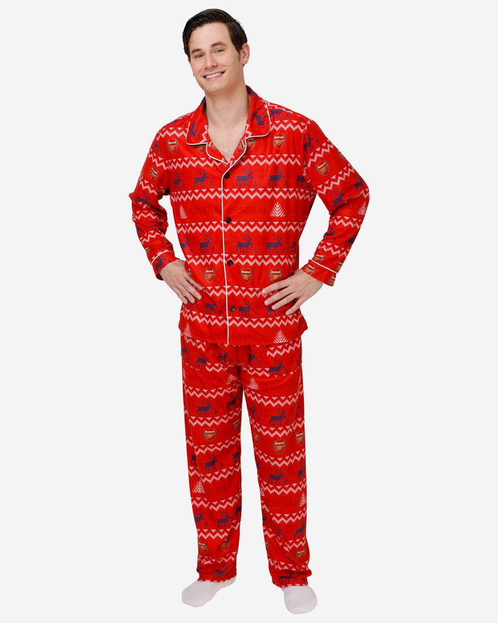 Arsenal FC Mens Wordmark Button Up Pyjamas FOCO S - FOCO.com | UK & IRE