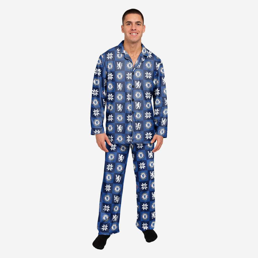 Chelsea FC Button Up Pyjamas FOCO S - FOCO.com | UK & IRE