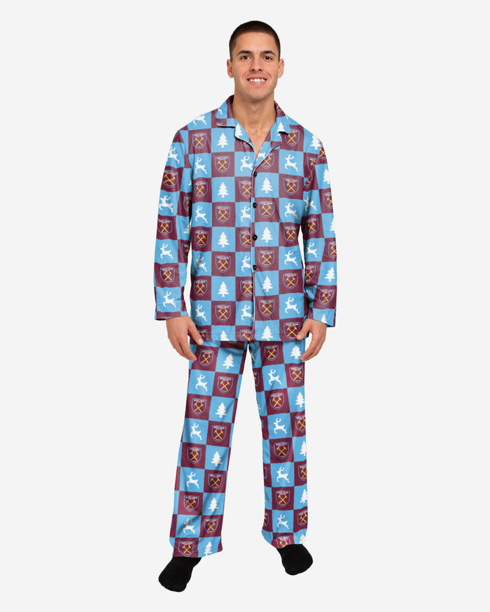 West Ham United FC Button Up Pyjamas FOCO S - FOCO.com | UK & IRE