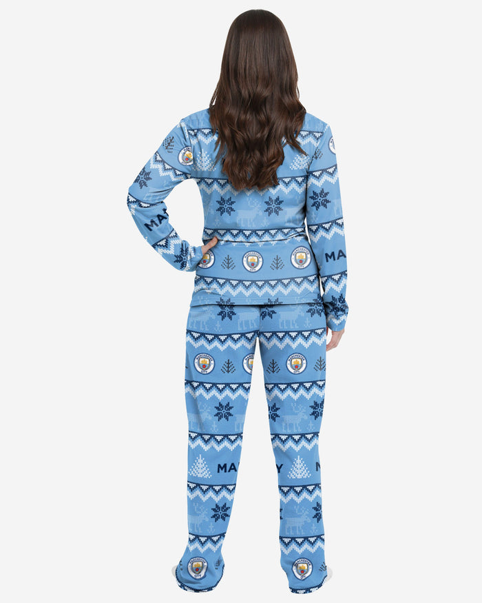 Manchester City FC Womens Ugly Pattern Family Holiday Pyjamas FOCO - FOCO.com | UK & IRE
