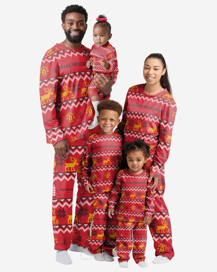 Manchester United FC Womens Ugly Pattern Family Holiday Pyjamas FOCO - FOCO.com | UK & IRE
