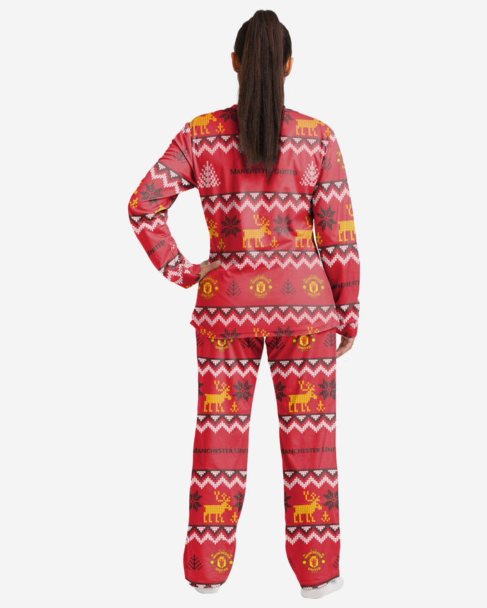 Manchester United FC Womens Ugly Pattern Family Holiday Pyjamas FOCO - FOCO.com | UK & IRE