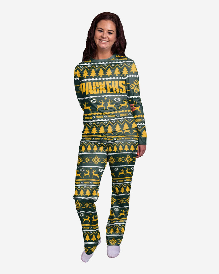 Green Bay Packers Womens Family Holiday Pyjamas FOCO S - FOCO.com | UK & IRE